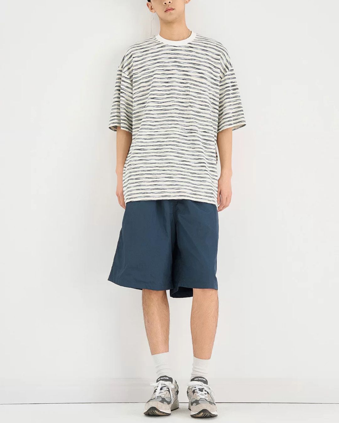 Faded Border Print T-shirt　ST186