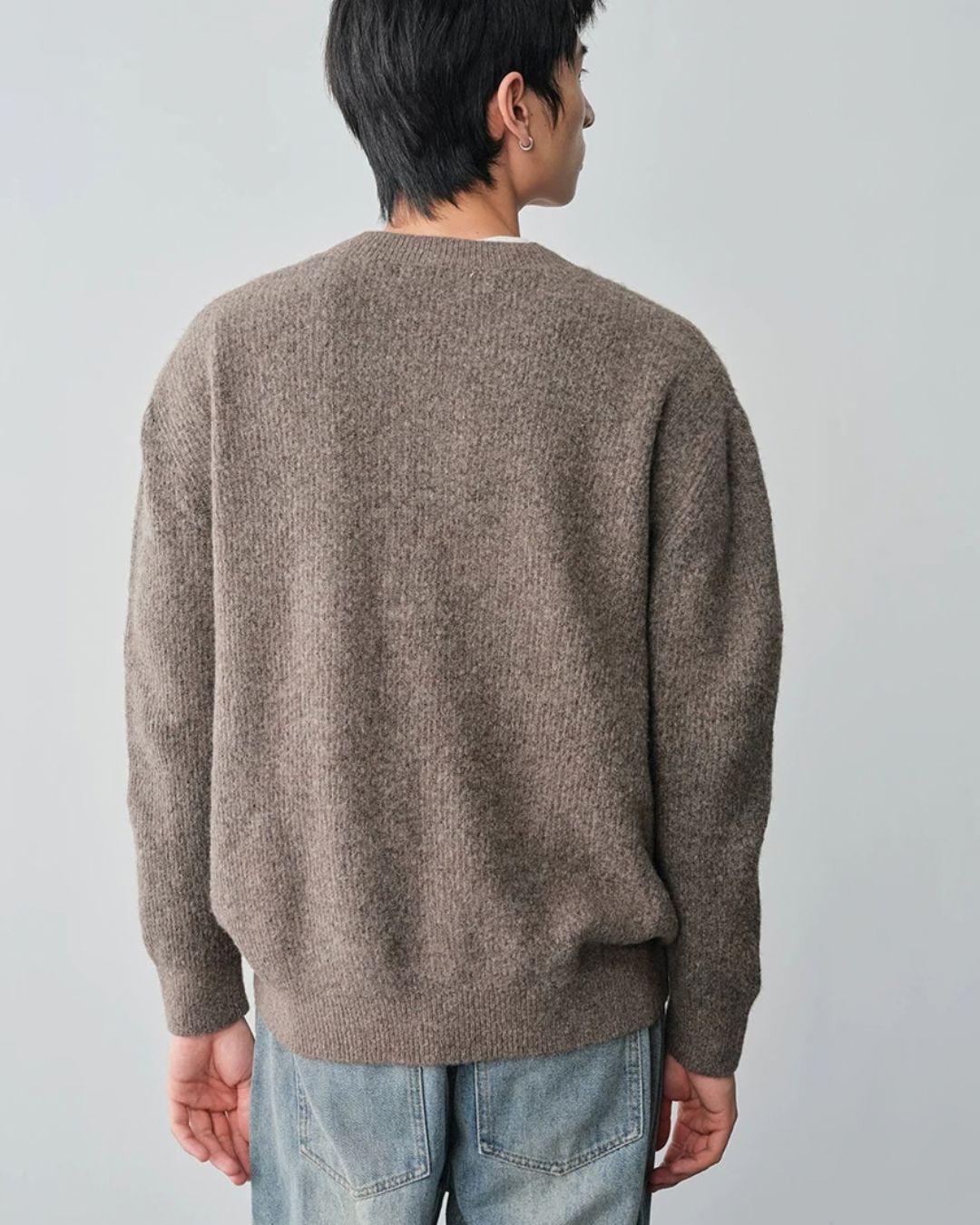 Wool Blend Henley Knit　KN056