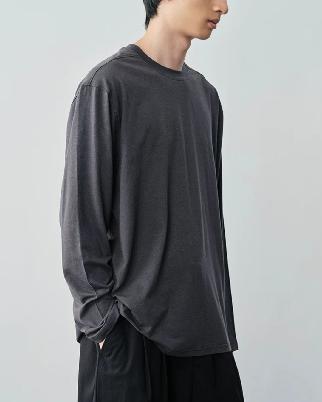 Wool Blend Long Sleeve T-Shirt　LT092