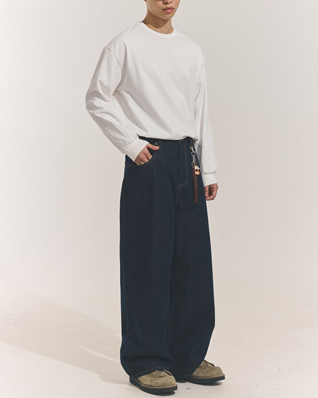 Non-wash Loose Straight Jeans　DP053