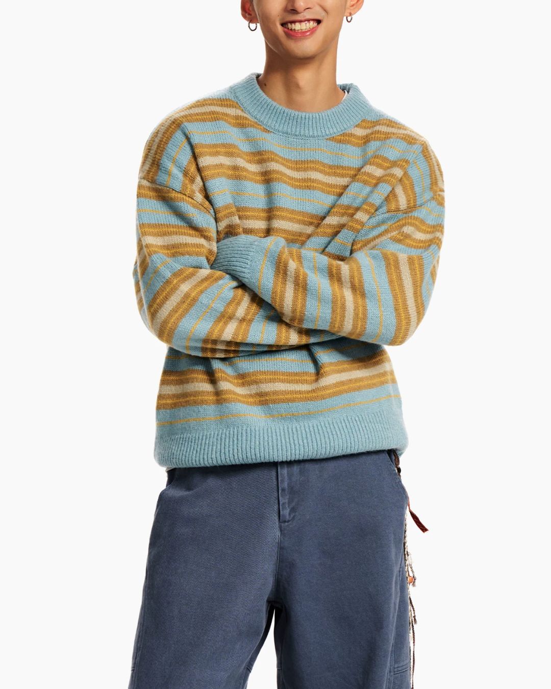 Retro Stripe Crewneck Knit　KN060