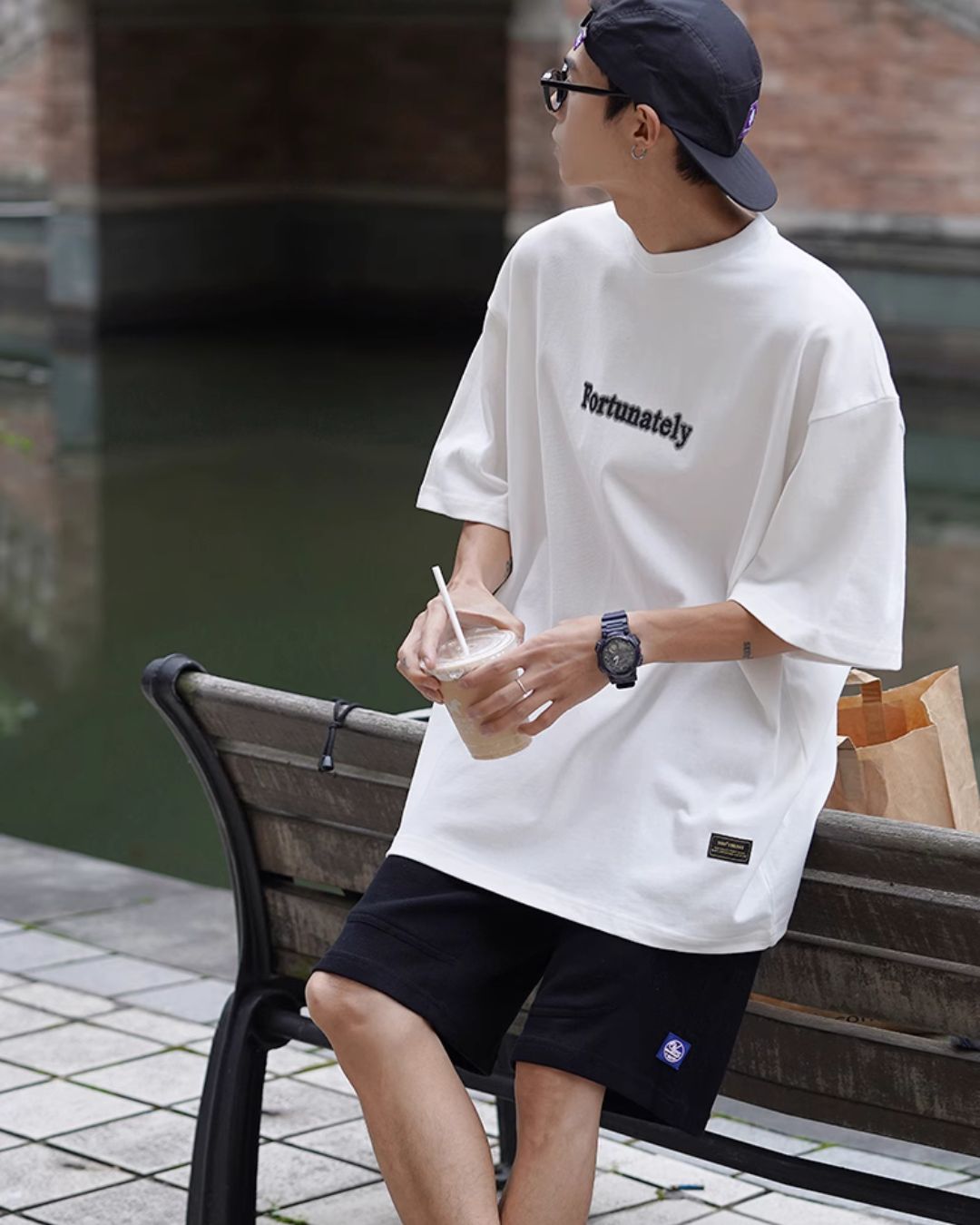 Oversize Logo T-shirt　ST071