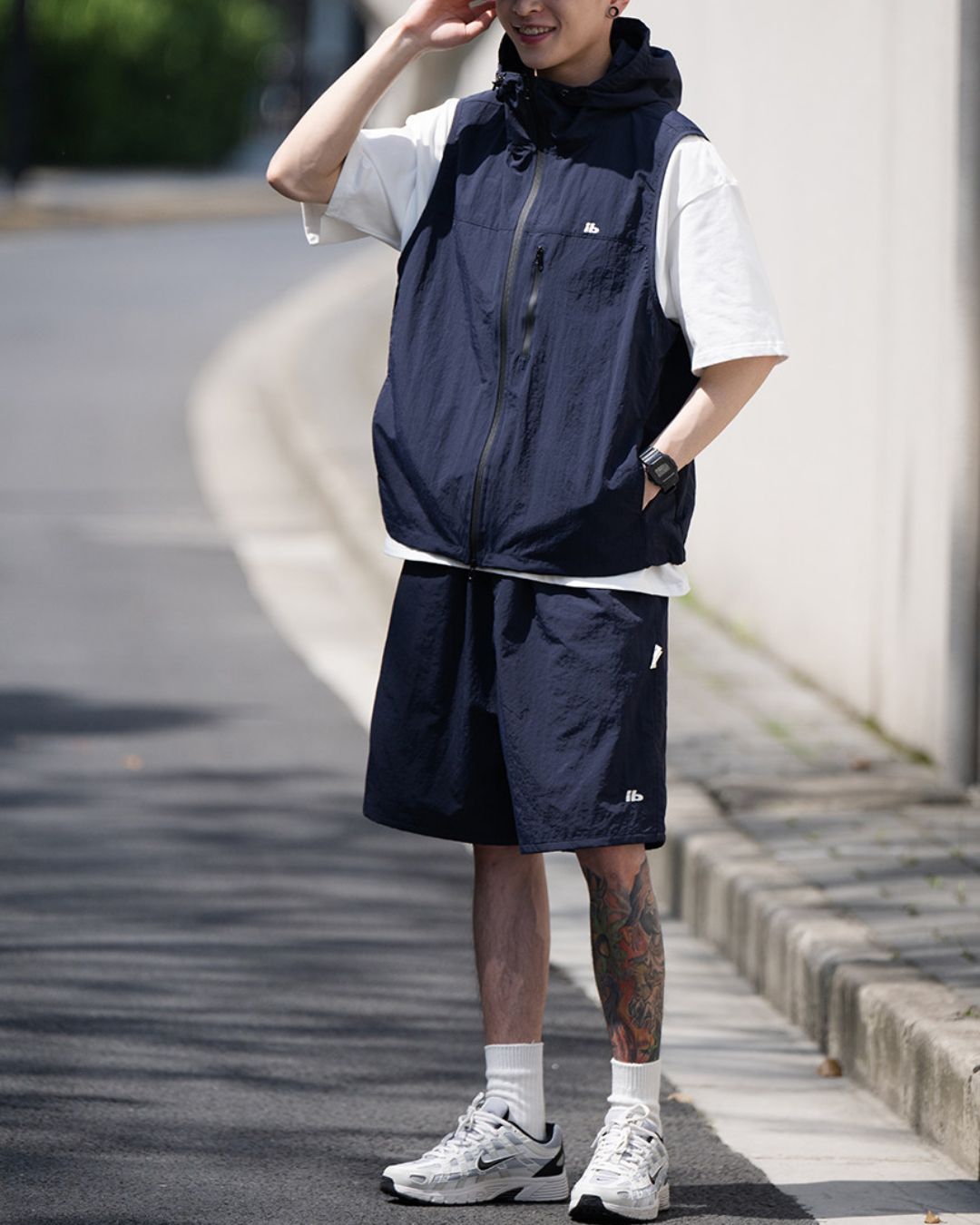 【10日以内お届け】Casual Hooded Vest　VT016