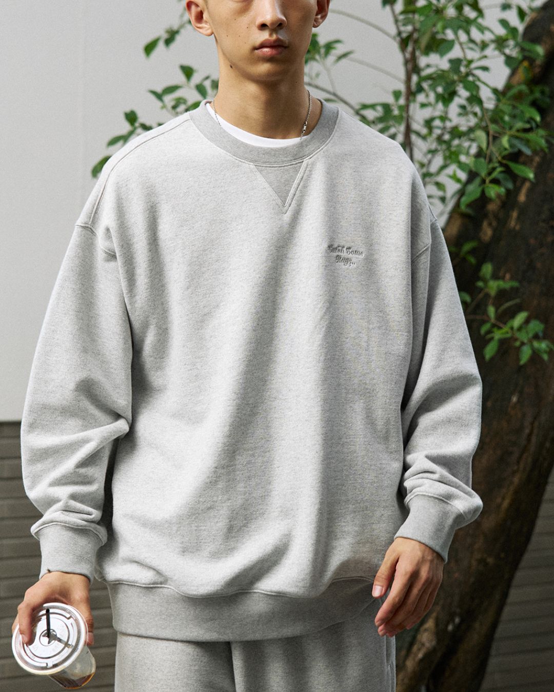 Basic Cotton Grey Sweat　SW077