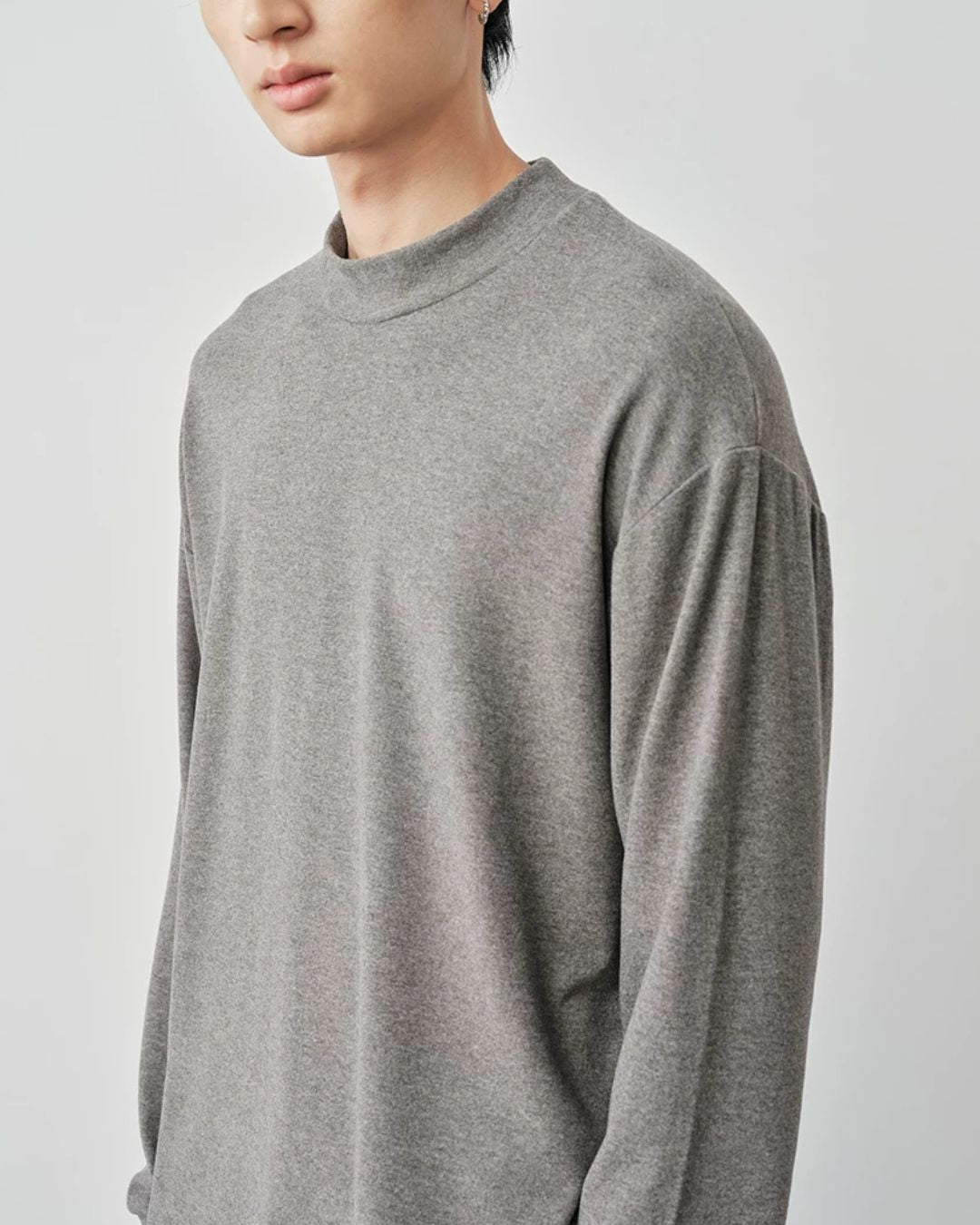 Mock Neck Long Sleeve T-Shirt　LT096