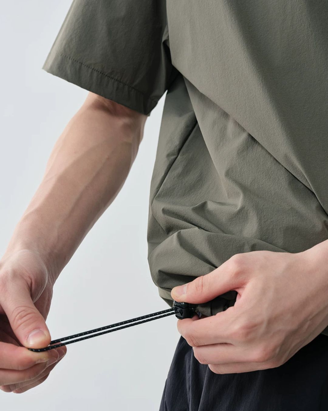 Nylon Drawstring Polo Shirt　SS084