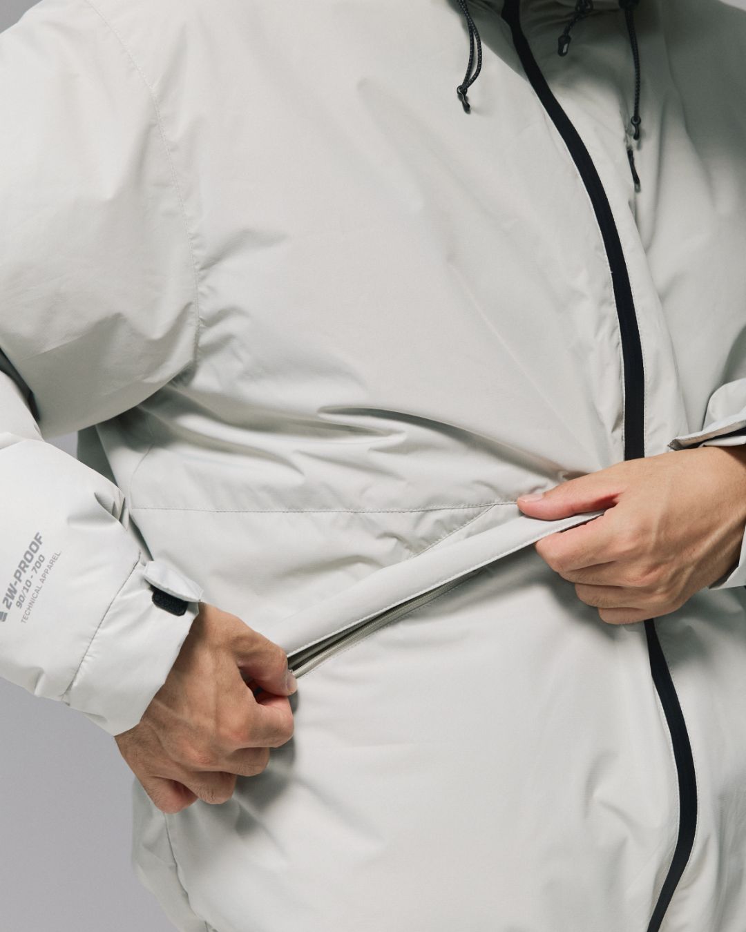 Hooded White Goose Down Jacket　DW021