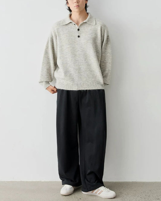 Alpaca Blend Polo Knit　KN058