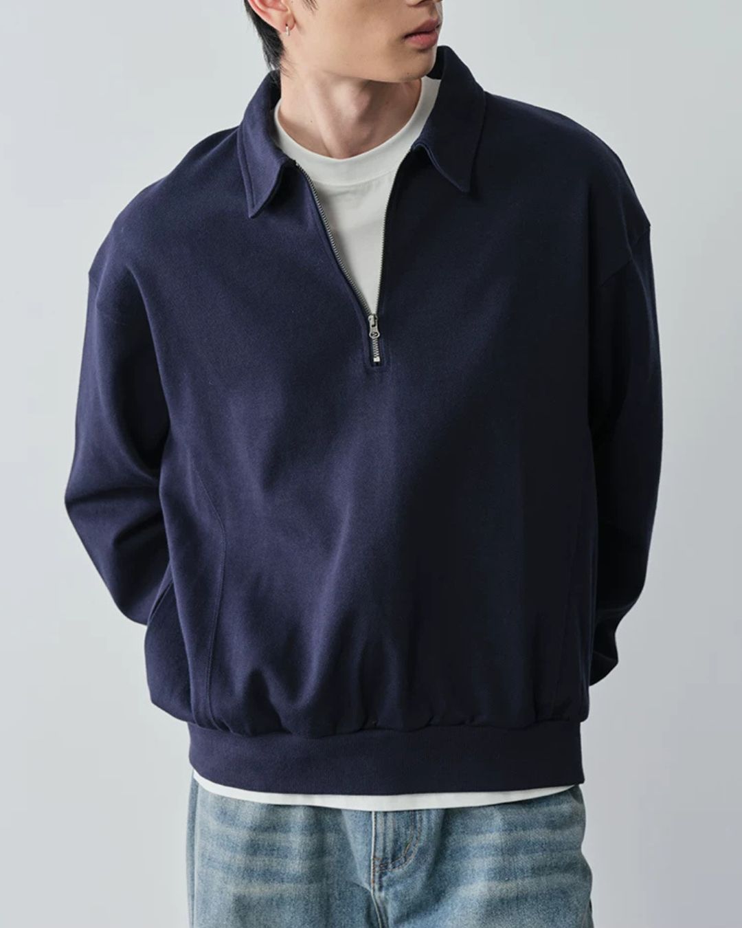 Half-zip Polo Sweatshirt　SW097