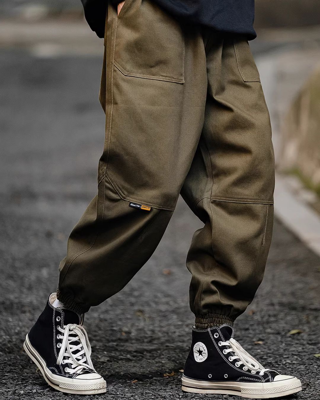 mp11504- Back Fleece Tapered Cargo Pants カーゴパンツ-