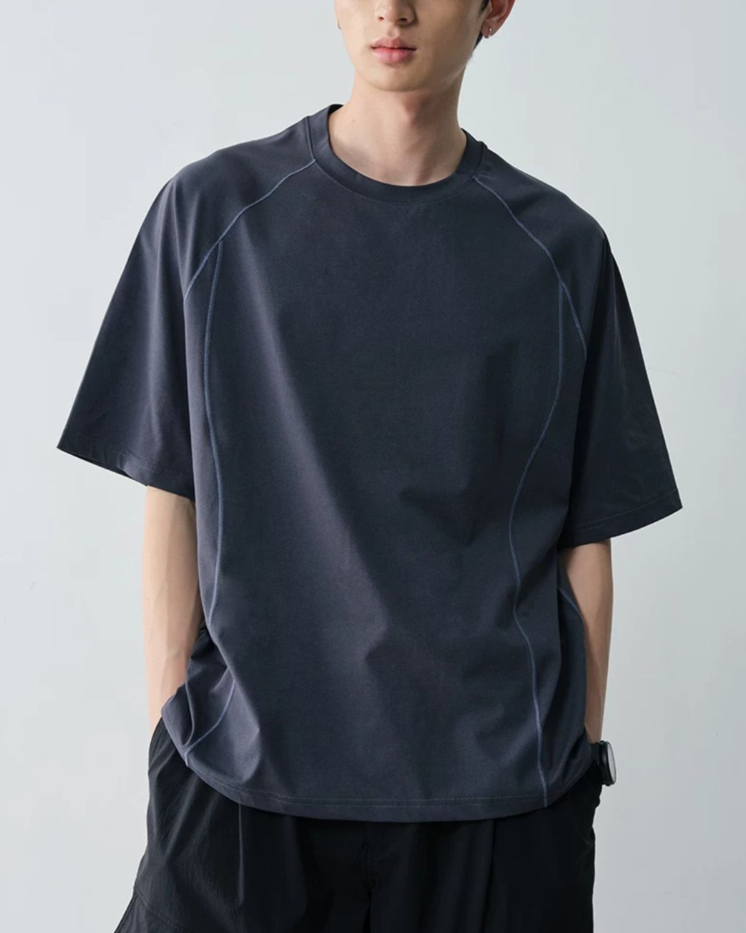 Curved Line Sporty T-Shirt　ST190