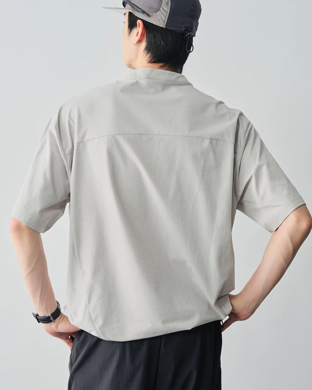 Half-zip Drawstring Pullover　ST202