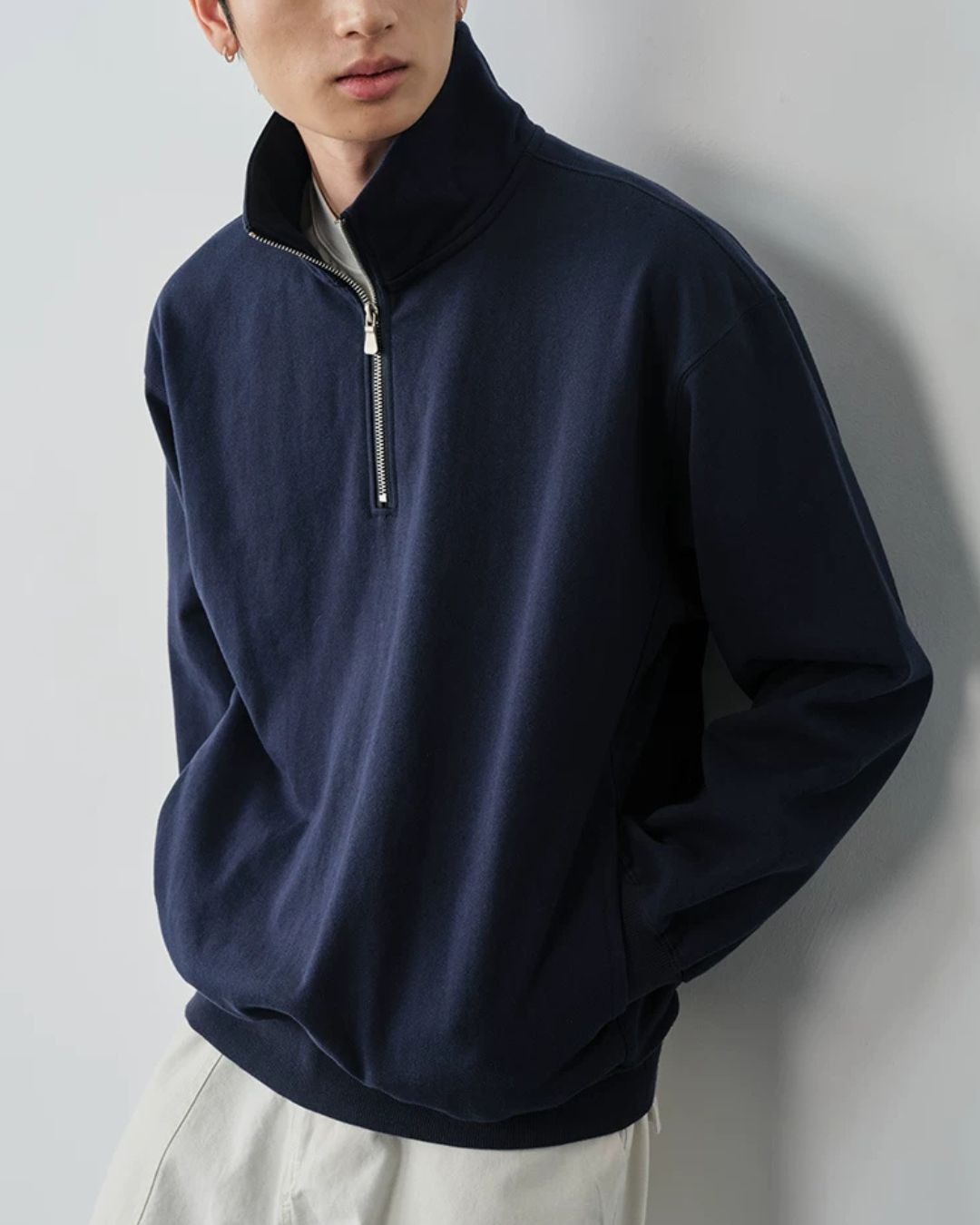 Relaxed Half Zip Sweat　SW098