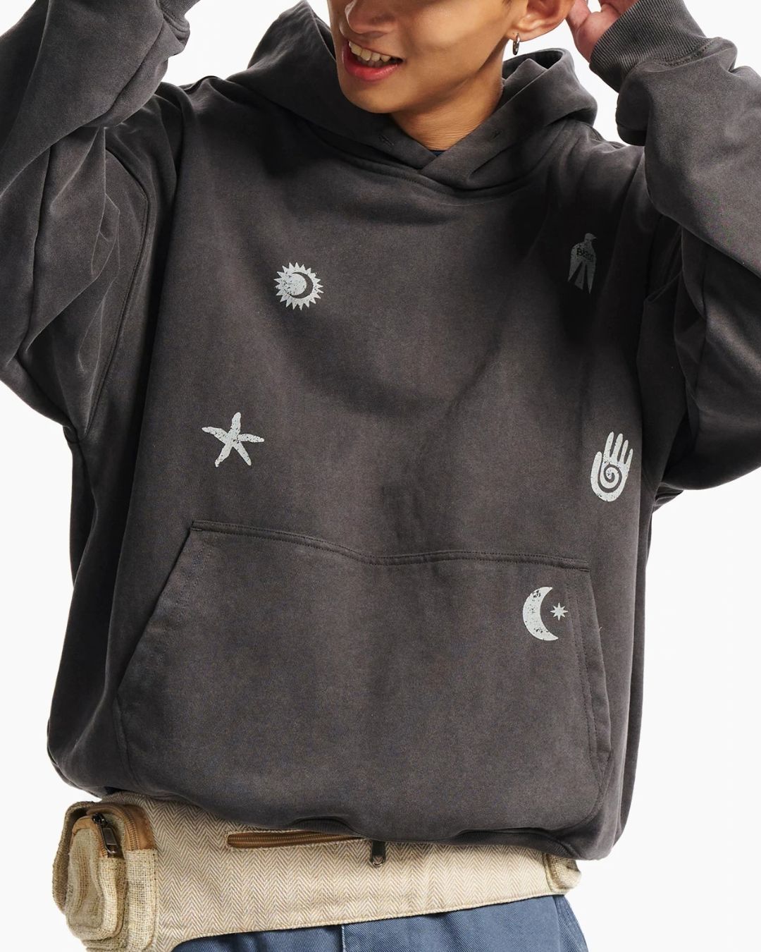 Washed Symbol Hoodie　HD083
