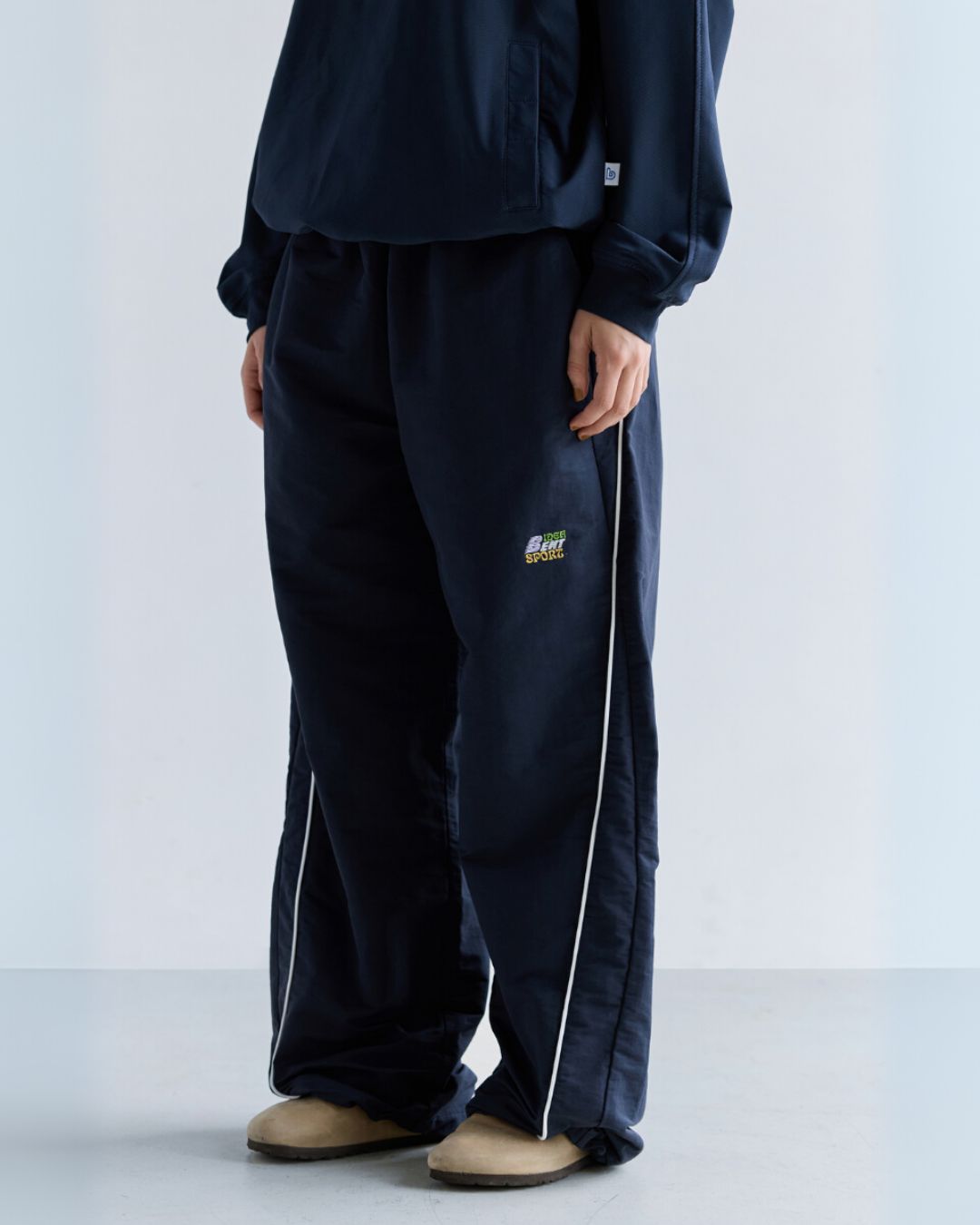Side Line Drawstring Wide Pants　WP087