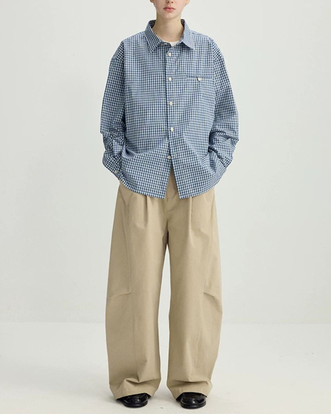 Washed Cotton Side-tuck Pants　WP100