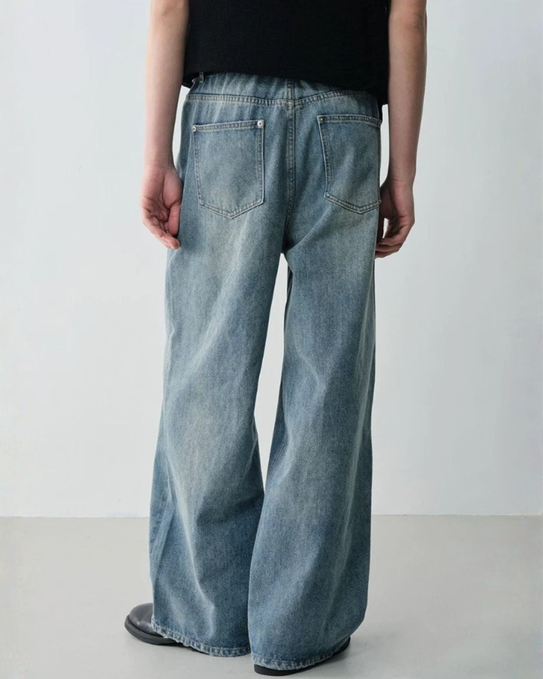 Vintage Washed Wide Jeans　DP061