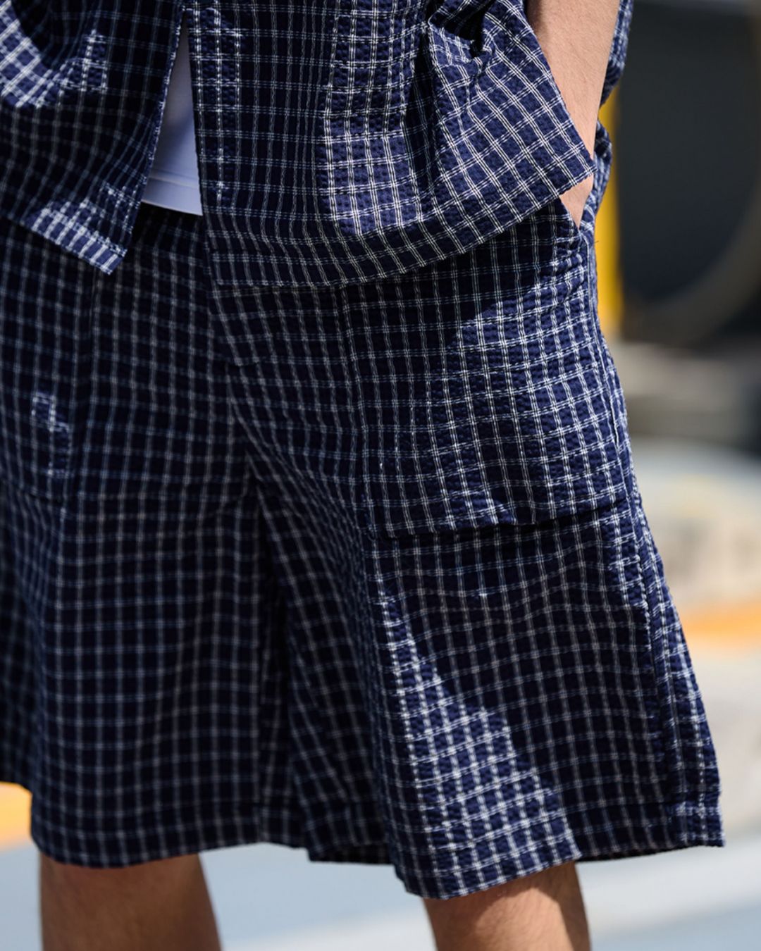 Seersucker Check Short Pants　SP068