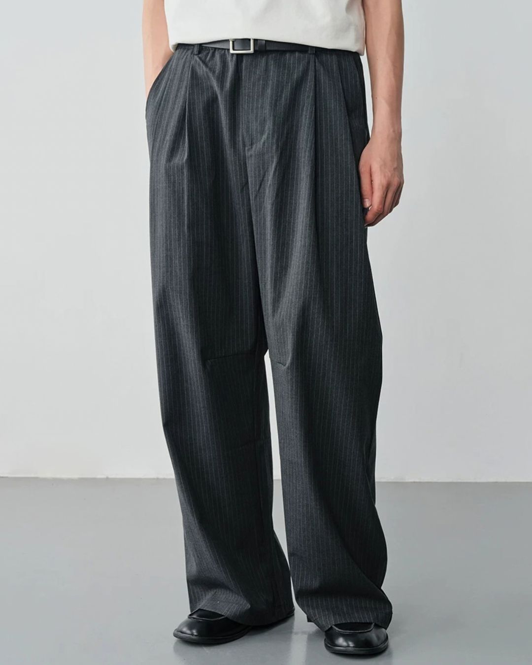 Pinstripe Wide Slacks　SL005
