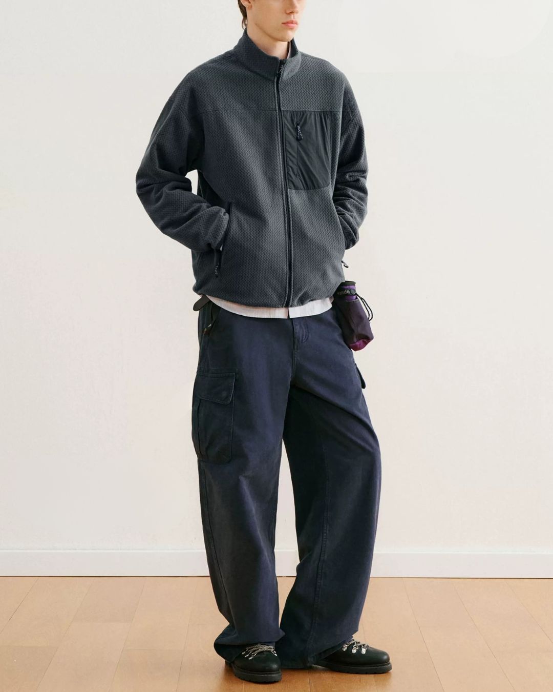 Washed Cargo Wide Pants　CP063