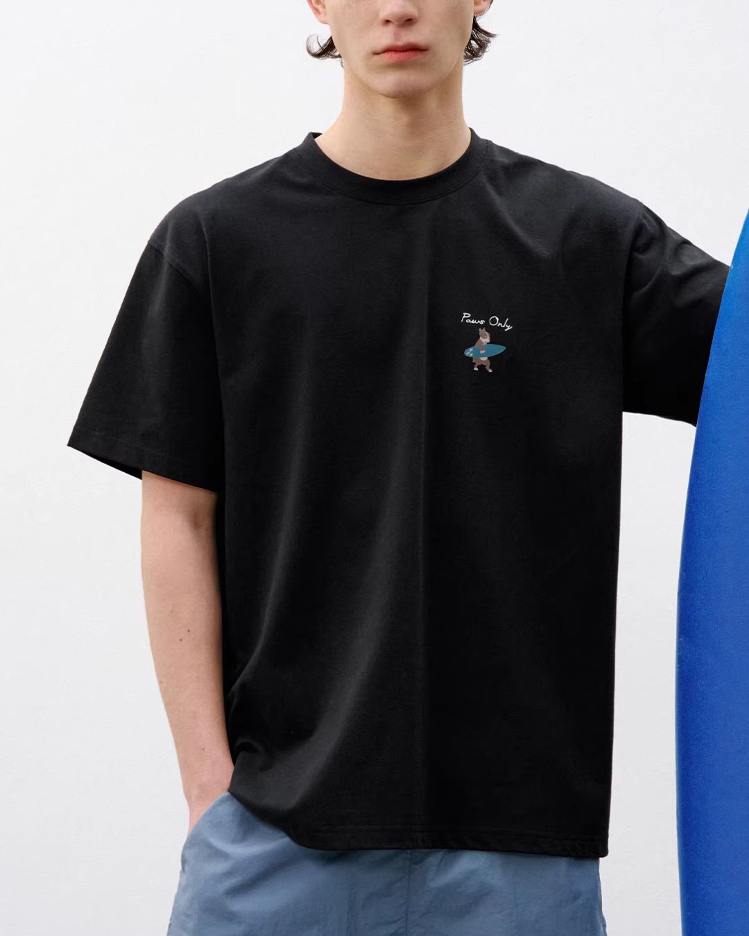 Animal Surfing Print T-shirt　ST173