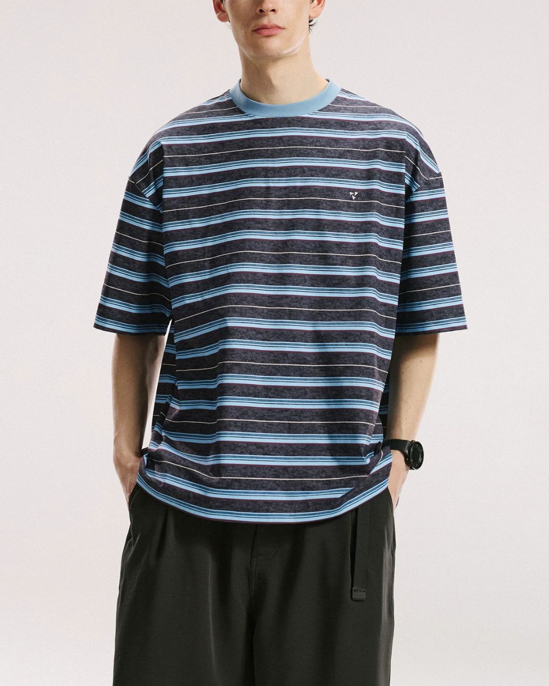 Variegated Border Dry T-shirt　ST189