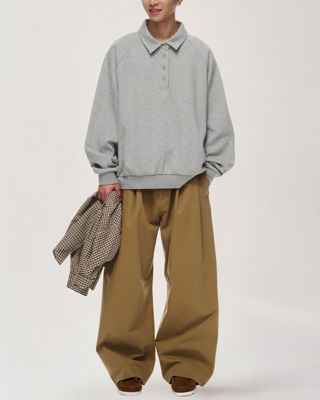 Relaxed Polo Sweatshirt　LS098