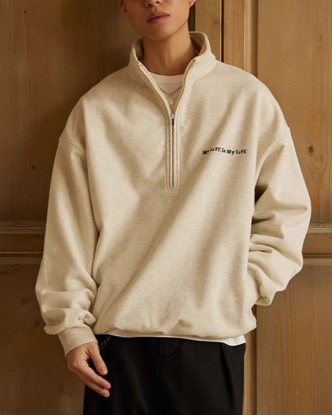 Half Zip Cotton Sweat　SW066