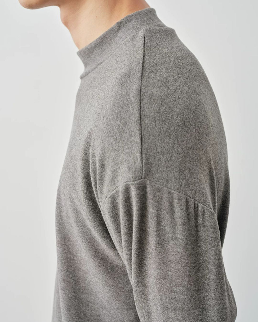Mock Neck Long Sleeve T-Shirt　LT096