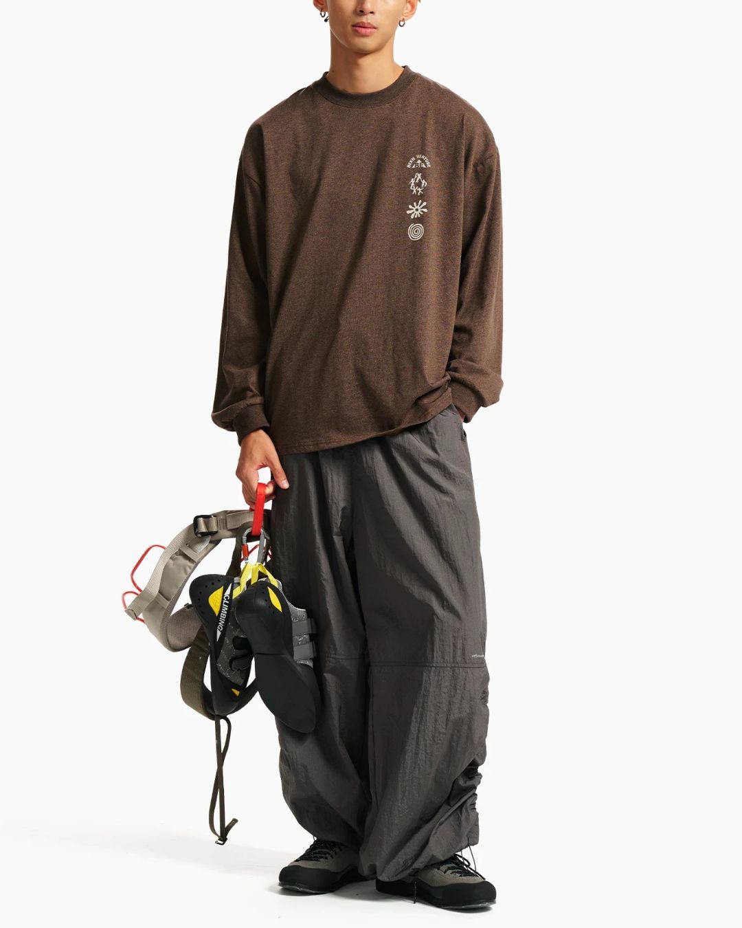 Nylon Shirred Wide Pants　WP117