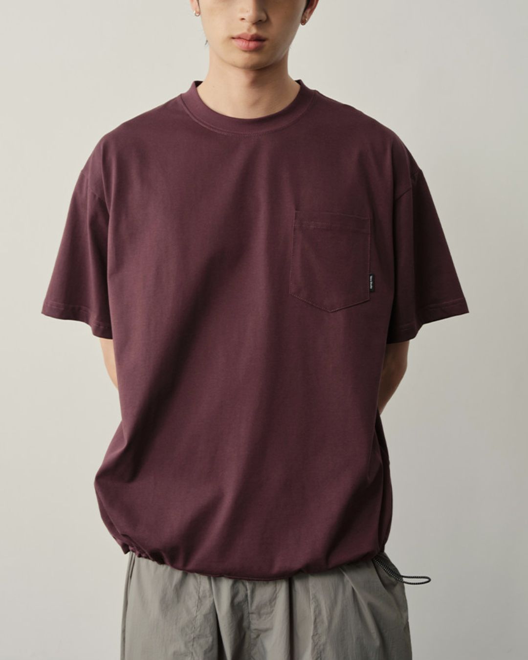 Pocket Drawstring Cool T-shirt　ST183