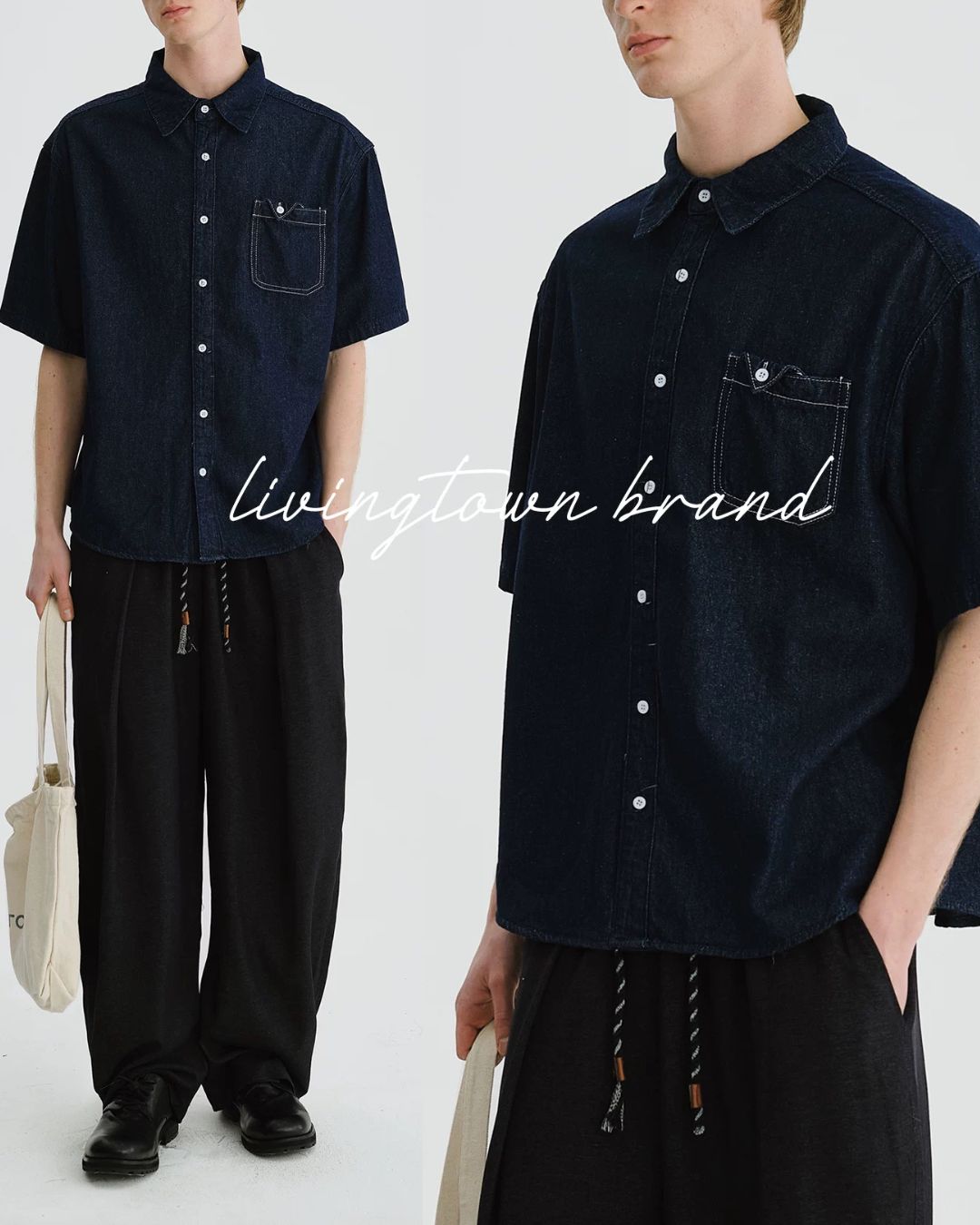 Stitch Pocket Denim Work Shirt　SS080