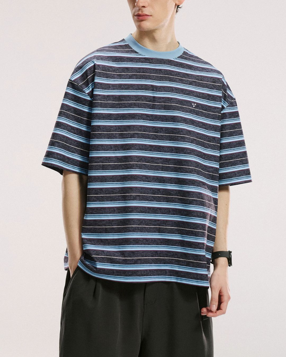 Variegated Border Dry T-shirt　ST189