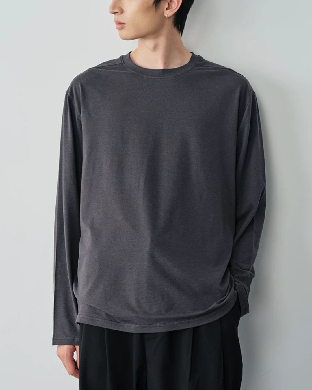 Wool Blend Long Sleeve T-Shirt　LT092