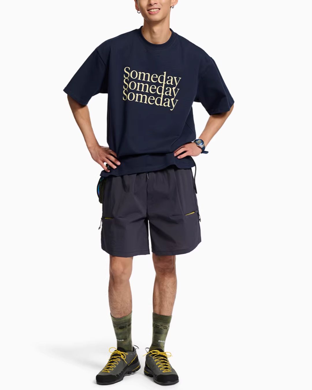 3-tier Logo Loose T-shirt　ST180