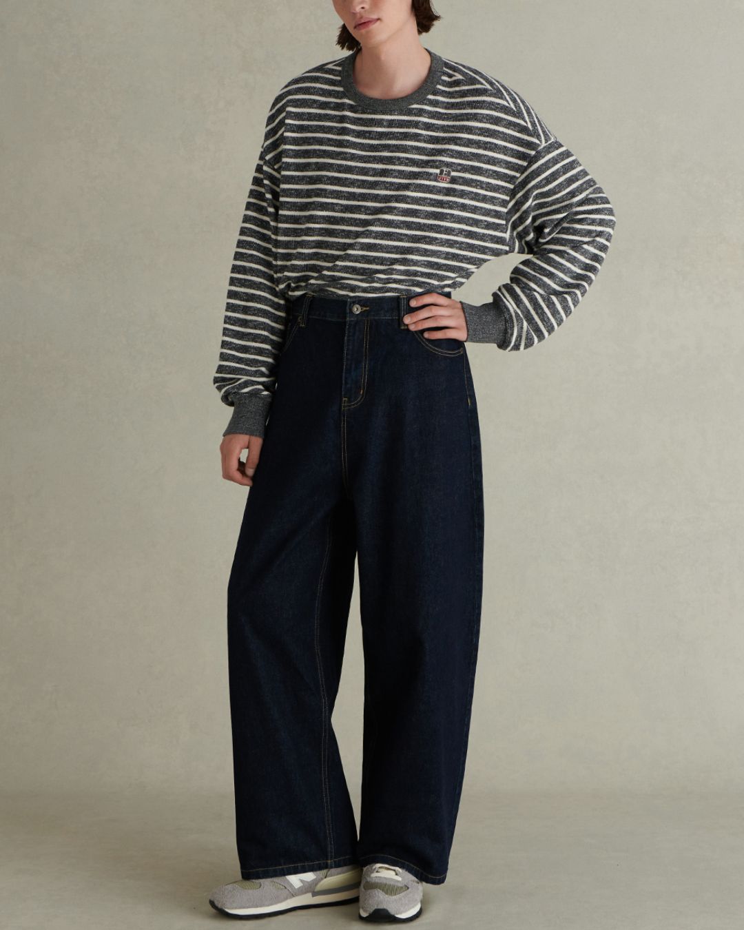 Non-wash Wide Denim Pants　DP045