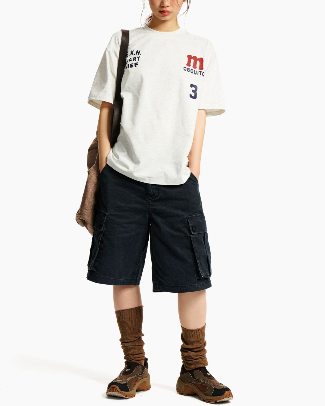 Arch Logo Print T-Shirt　ST213