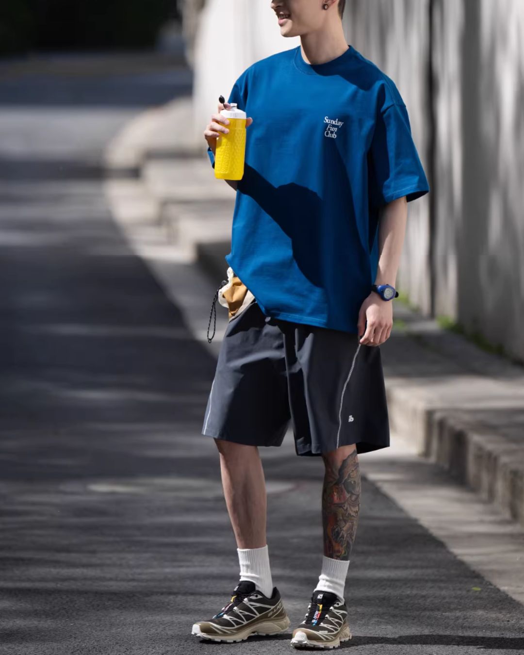 【10日以内お届け】Cotton Letter Print T-shirt　ST176