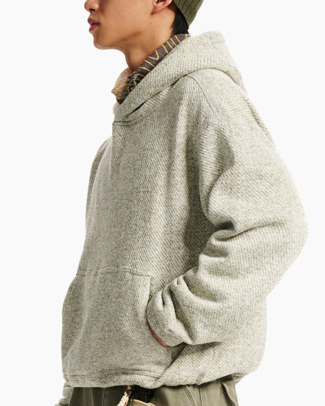 Textured Pullover Hoodie　HD084