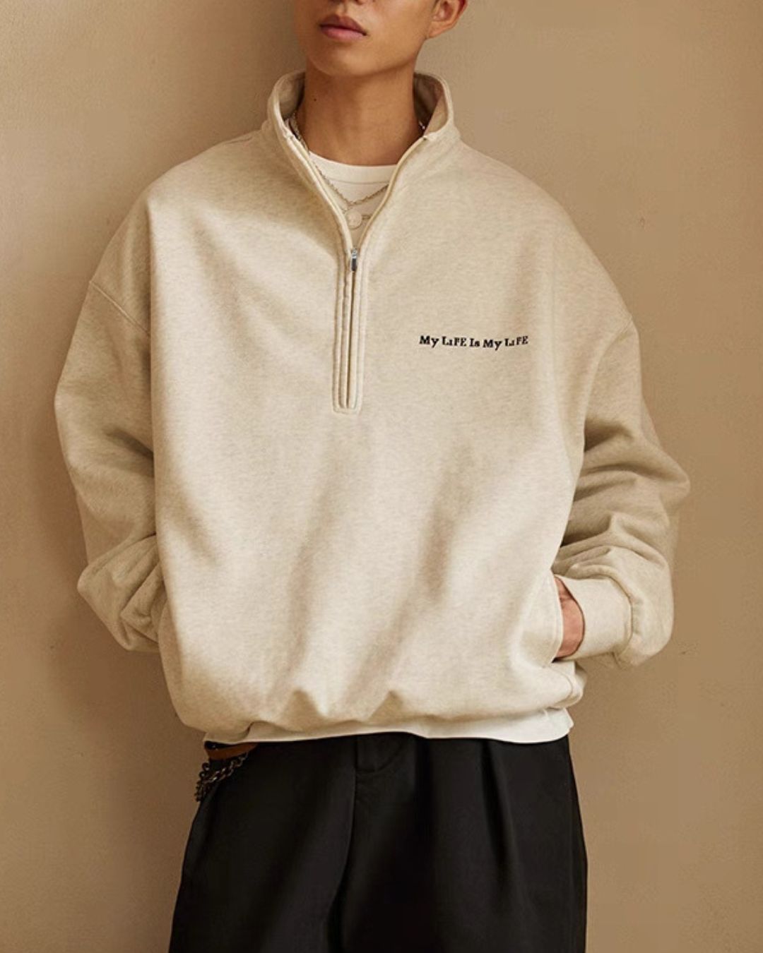 Half Zip Cotton Sweat　SW066