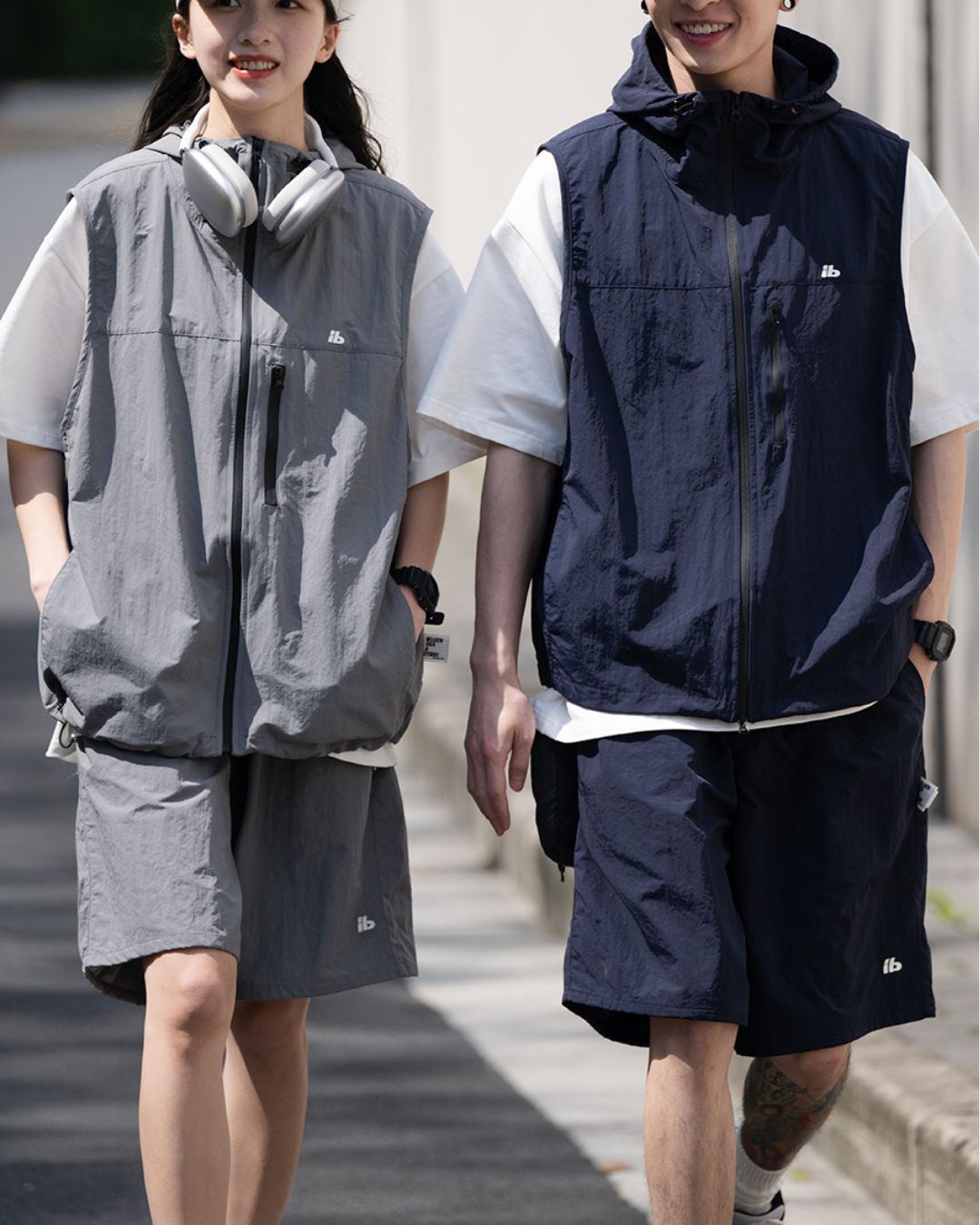 【10日以内お届け】Casual Hooded Vest　VT016