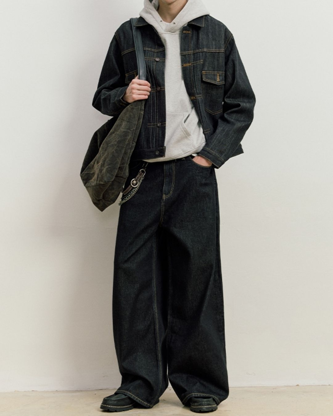 Casual Wide Straight Jeans　DP054