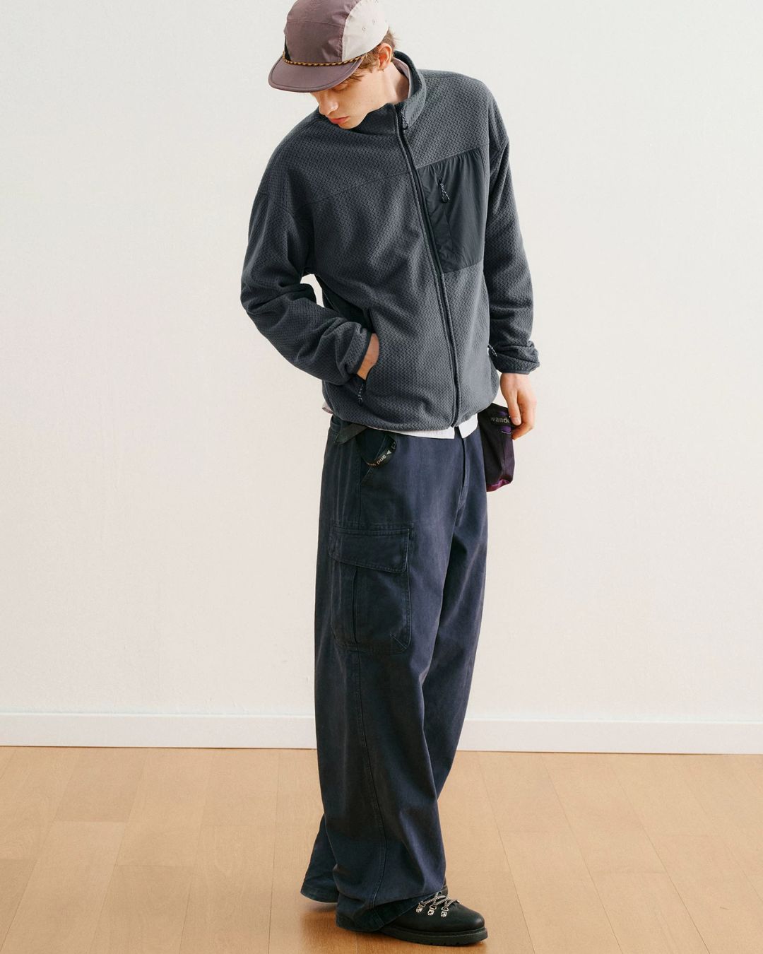 Washed Cargo Wide Pants　CP063