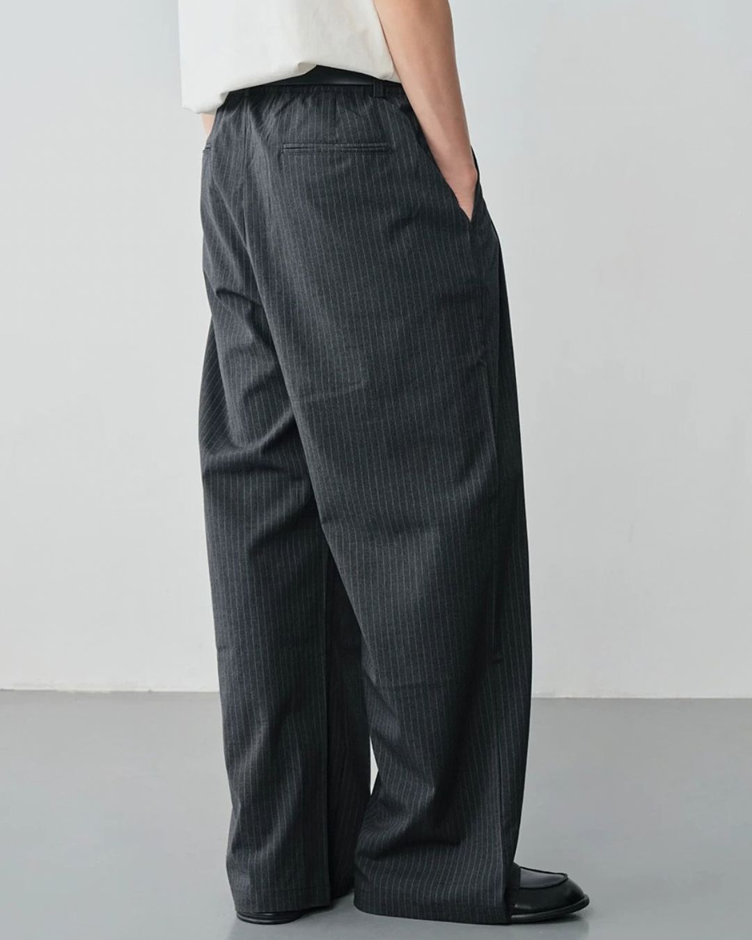 Pinstripe Wide Slacks　SL005