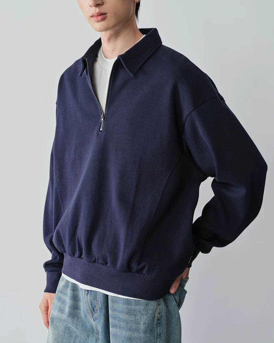 Half-zip Polo Sweatshirt　SW097