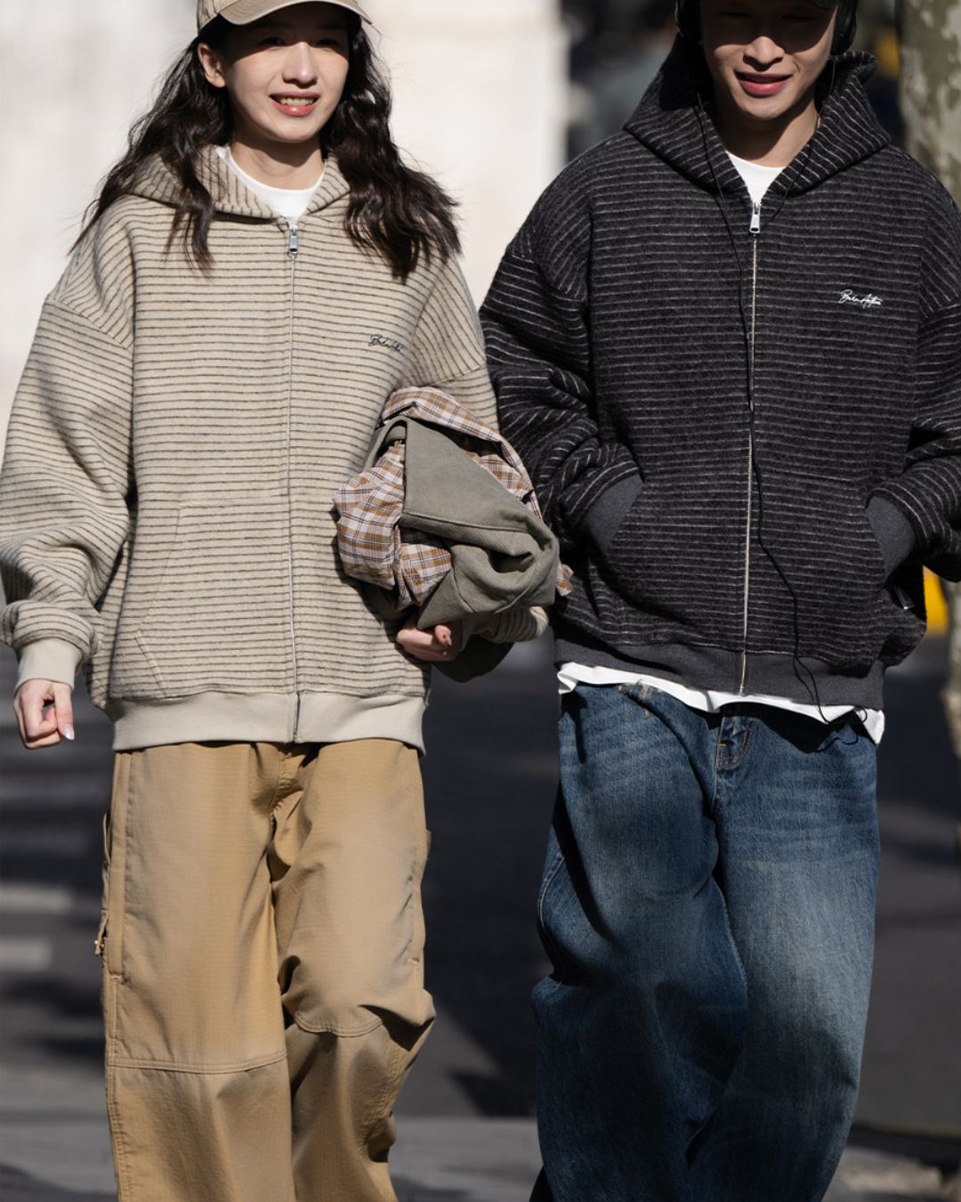 【予約販売】Thin Border Knit Hoodie　KN053