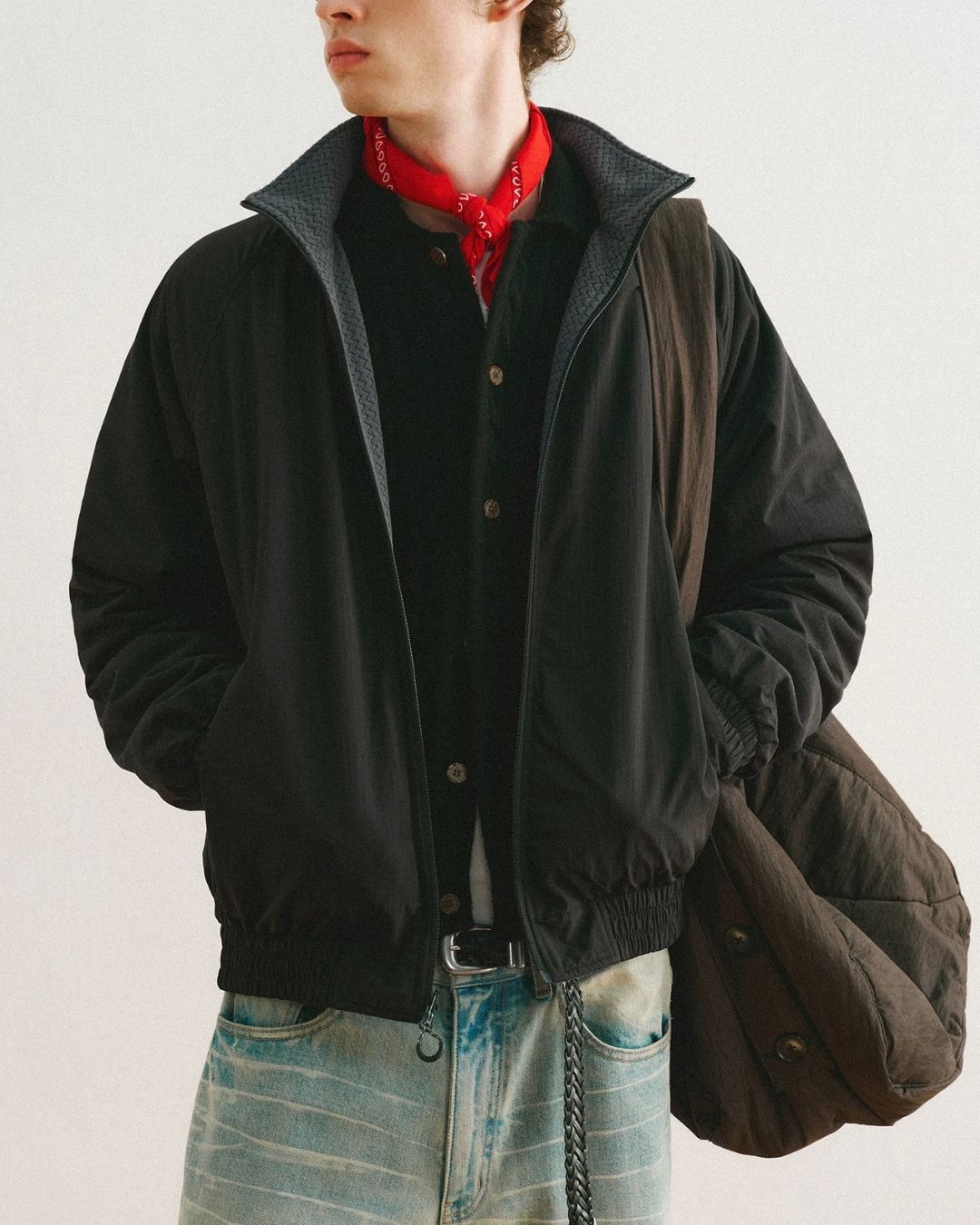 Reversible Stand Collar Jacket　JK257