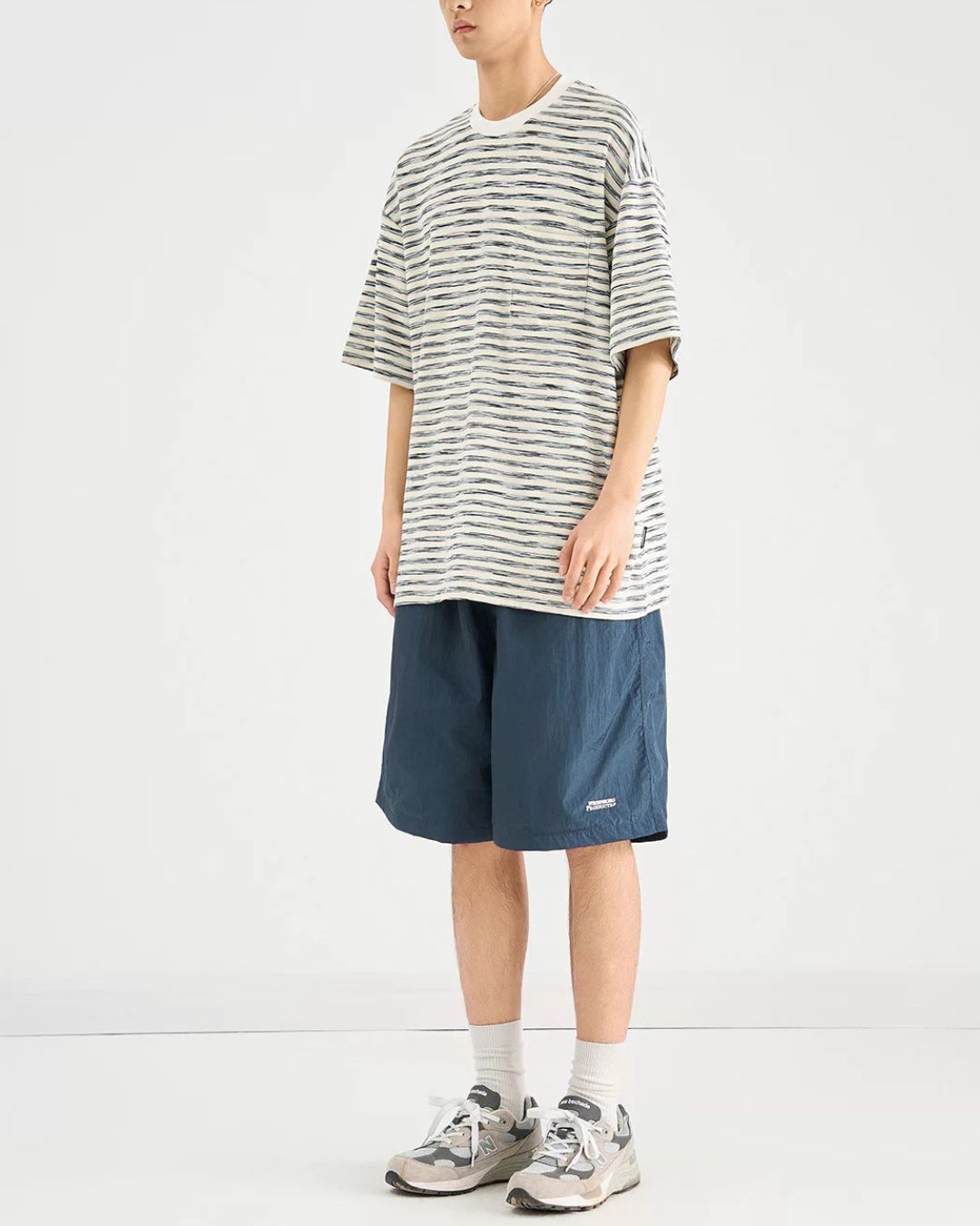 Faded Border Print T-shirt　ST186