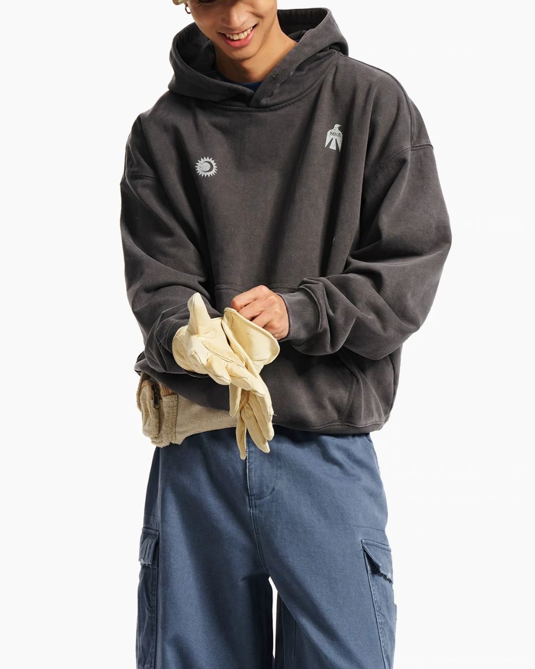Washed Symbol Hoodie　HD083