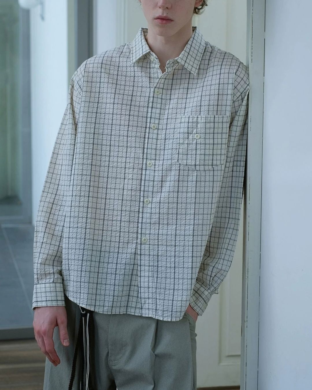 Textured Check Shirt　LS113